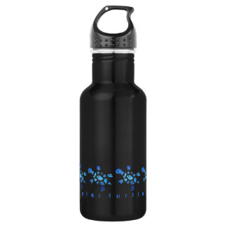 Botella De Agua Amigo 18oz de la tortuga del agua azul