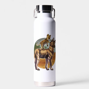 Botella De Agua Amigos de los leones y los perros salvajes african
