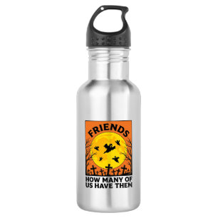 Botella De Agua Amigos Fantasmas de Halloween Divertidos Horror Vi