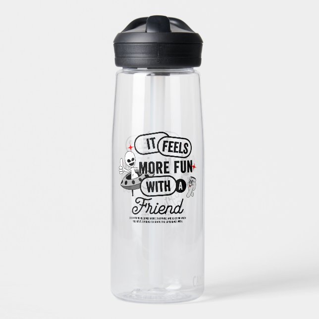 Botella De Agua Amigos Galácticos Espacio | 737ml (Delante)