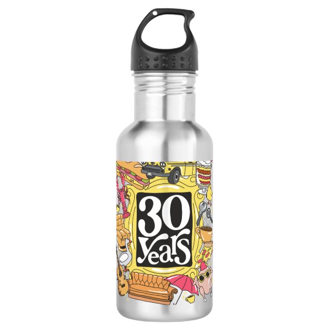 Botella De Agua AMIGOS™ | Gráfico de 30 años (Anverso)