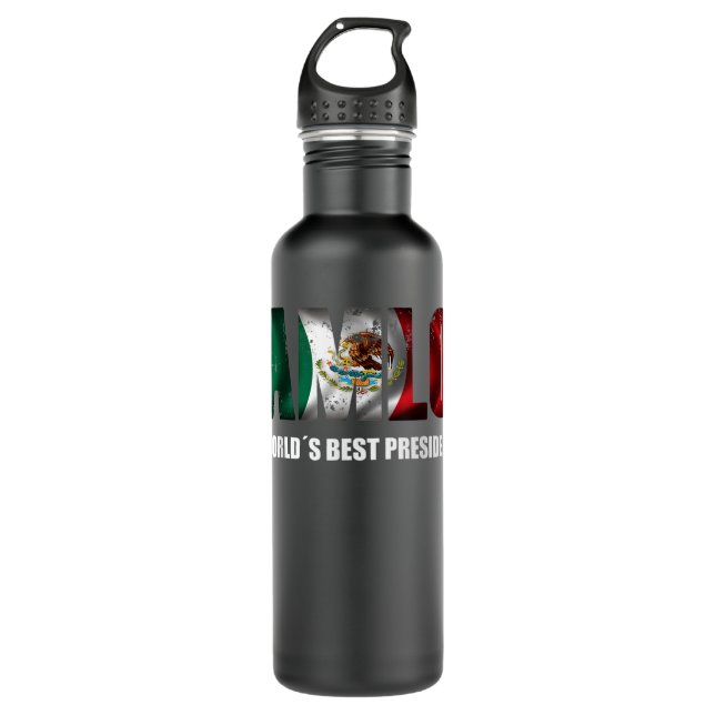 Botella De Agua AMLO Andres López Obrador Presidente mexicano (Anverso)