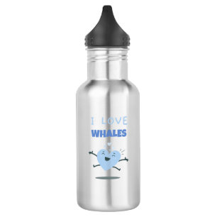 Botella De Agua Amo a las ballenas regalo gracioso para los amante