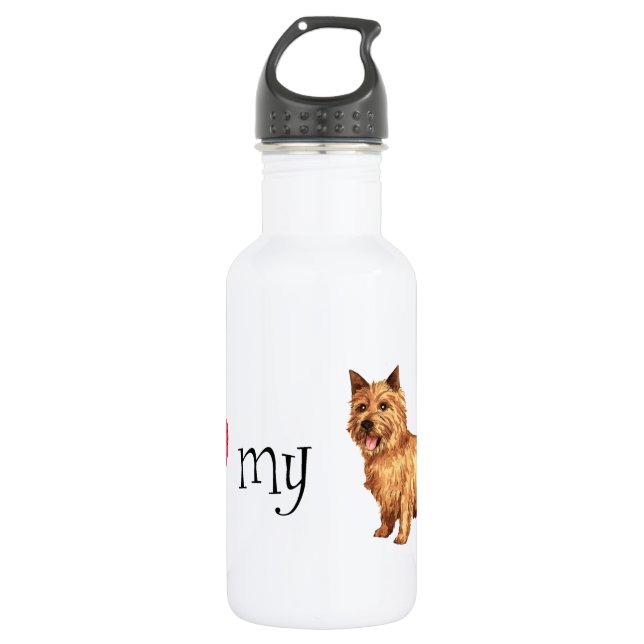 Botella De Agua Amo a mi Norwich Terrier (Anverso)
