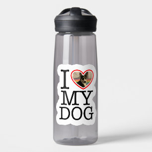 Botella De Agua Amo a mi perro Personalizado
