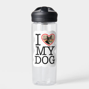 Botella De Agua Amo a mi perro Personalizado