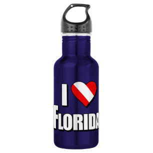 Botella De Agua Amo el buceo en Florida