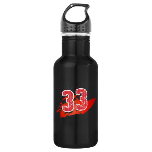 Botella De Agua Amo el número 33 -