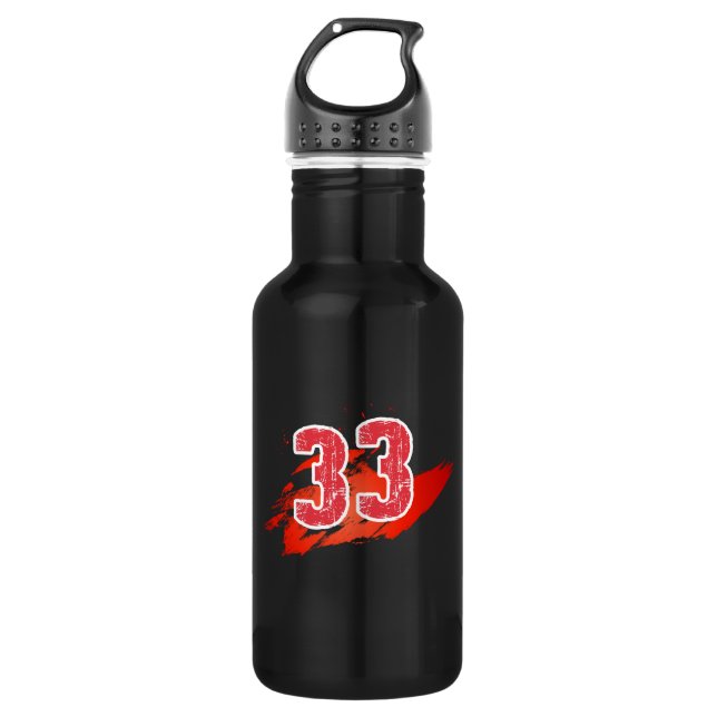 Botella De Agua Amo el número 33 - (Anverso)