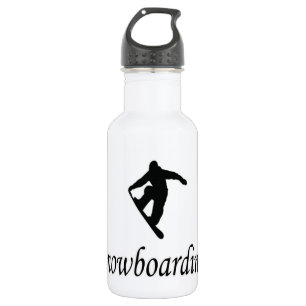 Botella De Agua Amo El Snowboard
