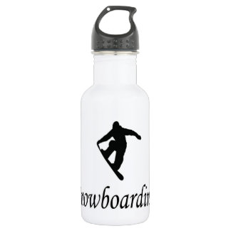 Botella De Agua Amo El Snowboard