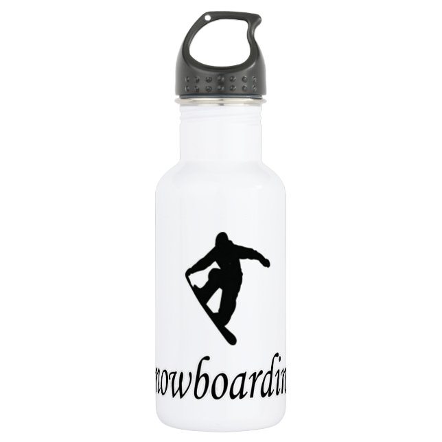 Botella De Agua Amo El Snowboard (Anverso)