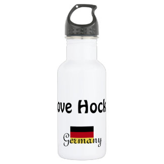 Botella De Agua Amo Hockey-con bandera alemana