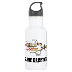 Botella De Agua Amo la genética (la réplica de la DNA)