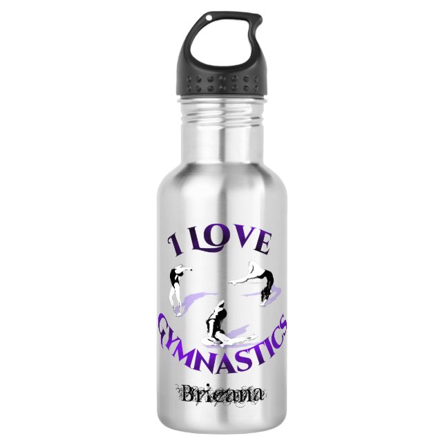Botella De Agua Amo la gimnasia personalizada (Anverso)