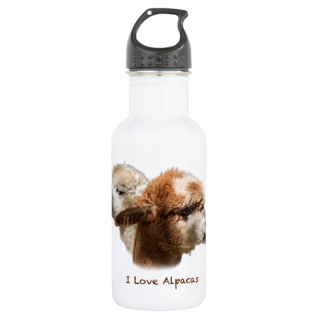 Botella De Agua Amo las Alpacas (Anverso)