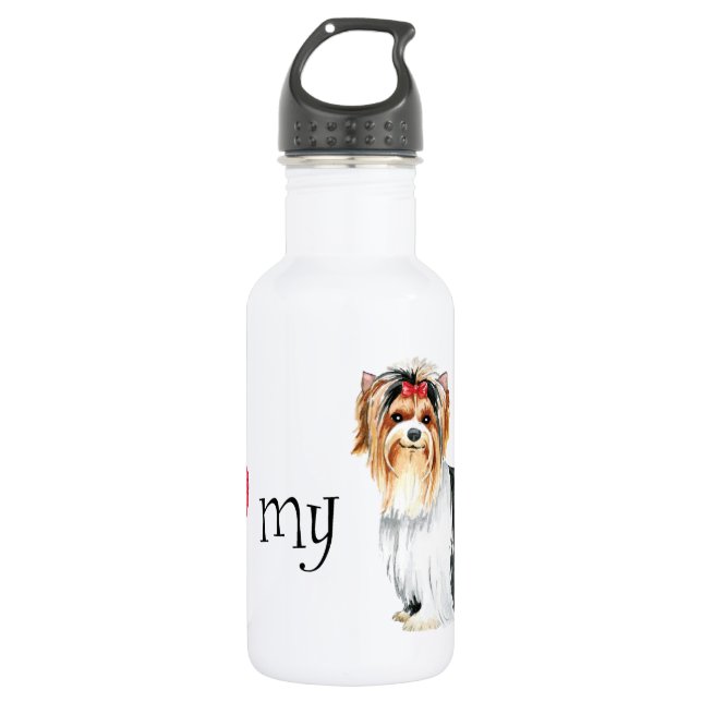 Botella De Agua Amo mi Biewer Terrier (Anverso)