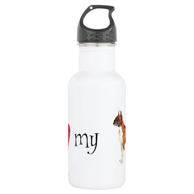 Botella De Agua Amo mi Boxer (Anverso)