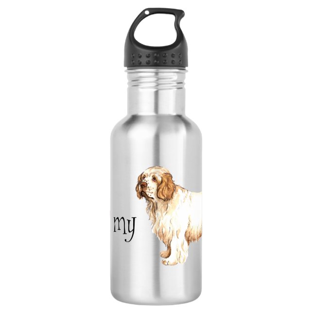 Botella De Agua Amo mi Clumber Spaniel (Anverso)