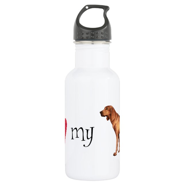 Botella De Agua Amo mi Coonhound Redbone (Anverso)