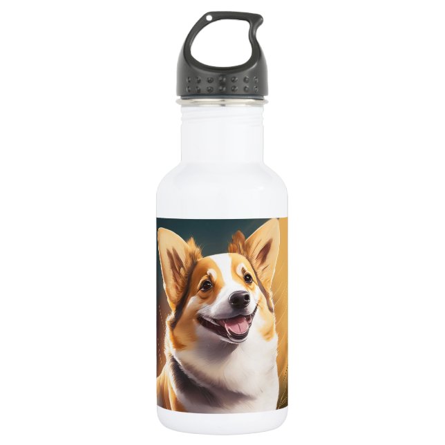 Botella De Agua Amo Mi Corgi | Perro de raza (Anverso)