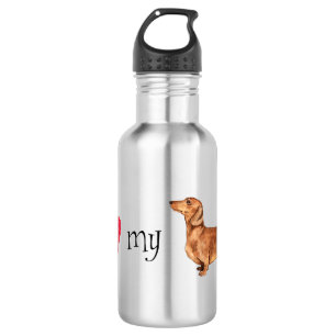 Botella De Agua Amo mi Dachshund