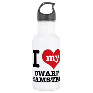 Botella De Agua Amo mi hámster enano