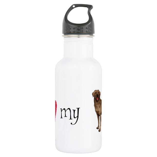 Botella De Agua Amo mi laboratorio de chocolate (Anverso)