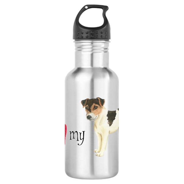 Botella De Agua Amo mi Russell Terrier (Anverso)
