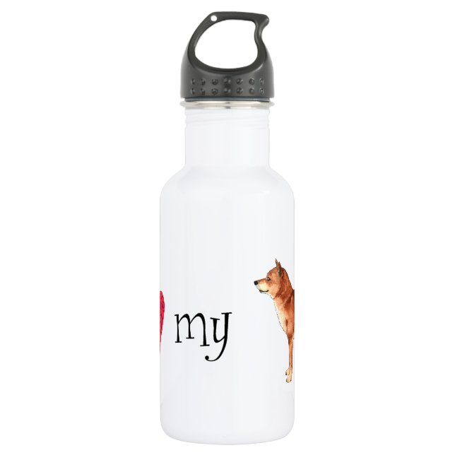 Botella De Agua Amo mi Shiba Inu (Anverso)