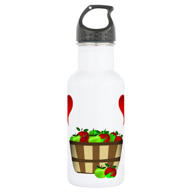 Botella De Agua Amor a la cesta de Apple (Anverso)
