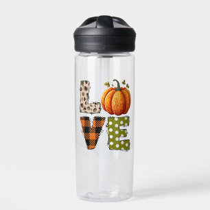 Botella De Agua AMOR - Cuta calabaza y Papel Polka