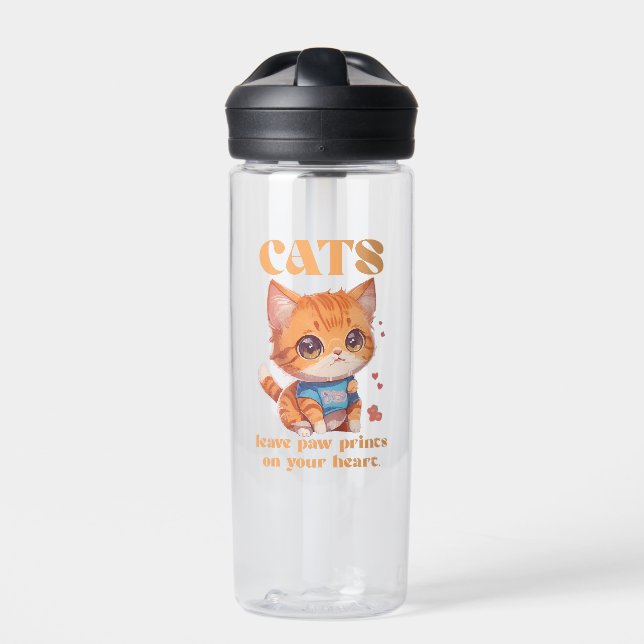 Botella De Agua amor de gatito lindo (Delante)