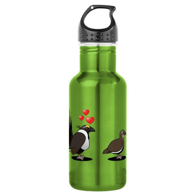 Botella De Agua Amor del urogallo sabio (Anverso)