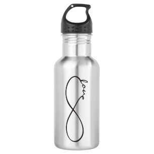 Botella De Agua Amor infinito Lemniscate negro + tu trasero.