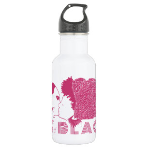 BOTELLA DE AGUA AMOR NEGRO EN ROSA