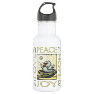 Botella De Agua Amor, paz, esperanza, alegría