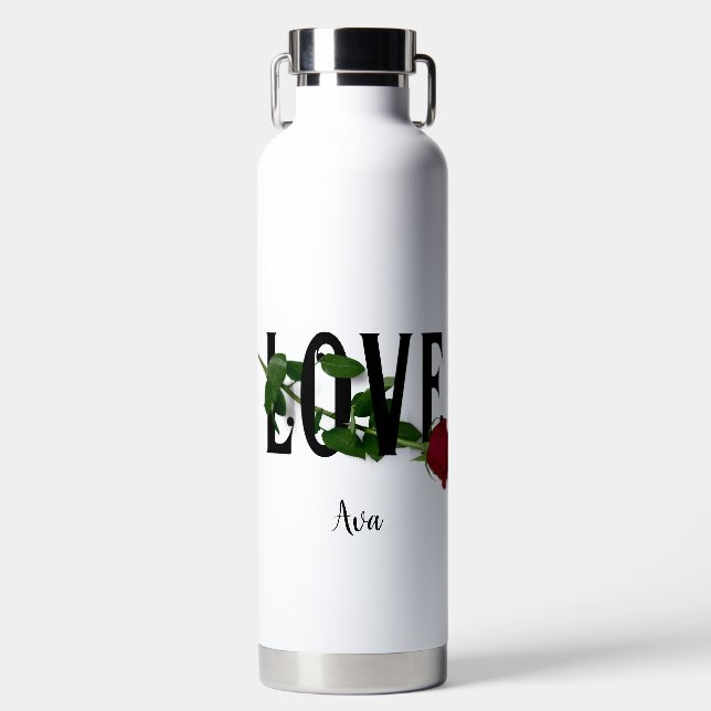 Botella De Agua Amor - Personalizado de San Valentín (Delantero)