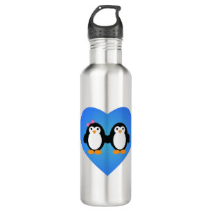 Botella De Agua Amor pingüino