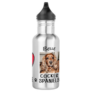 Botella De Agua Amor por los Cocker Spaniels Amantes de los Perros