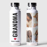 Botella De Agua Amor simple Abuela Nombre personalizado 4 Collage<br><div class="desc">Amor simple Abuela Nombre personalizado 4 Collage de fotos</div>