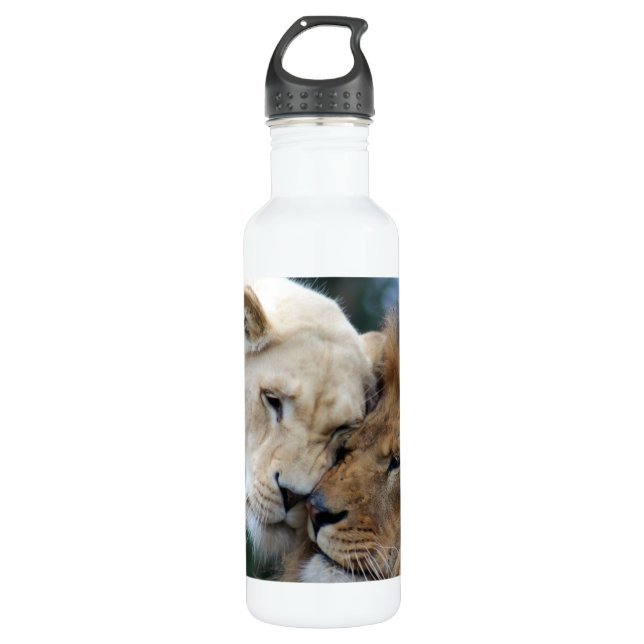 Botella De Agua Amortiguamiento de leones y leones (Anverso)