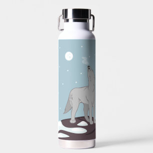 Botella De Agua Amortiguando al lobo ártico