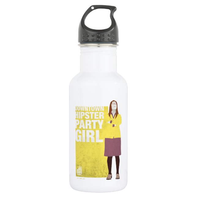 Botella De Agua Amy | Chica del centro de Hipster Fiesta (Anverso)