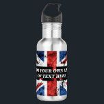 Botella De Agua Añadir el texto en el Cojín decorativo de la bande<br><div class="desc">Añadir el texto a la bandera inglesa</div>