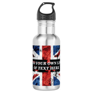 Botella De Agua Añadir el texto en el Cojín decorativo de la bande