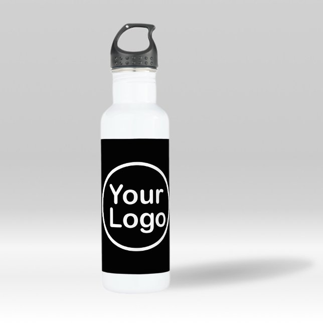 Botella De Agua Añadir su propio logotipo | Fondo negro (Subido por el creador)
