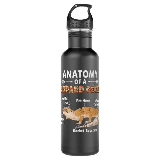Botella De Agua Anatomía De Un Gecko Leopardo (Anverso)