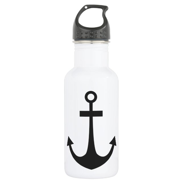 Botella De Agua Ancla Negra (Anverso)