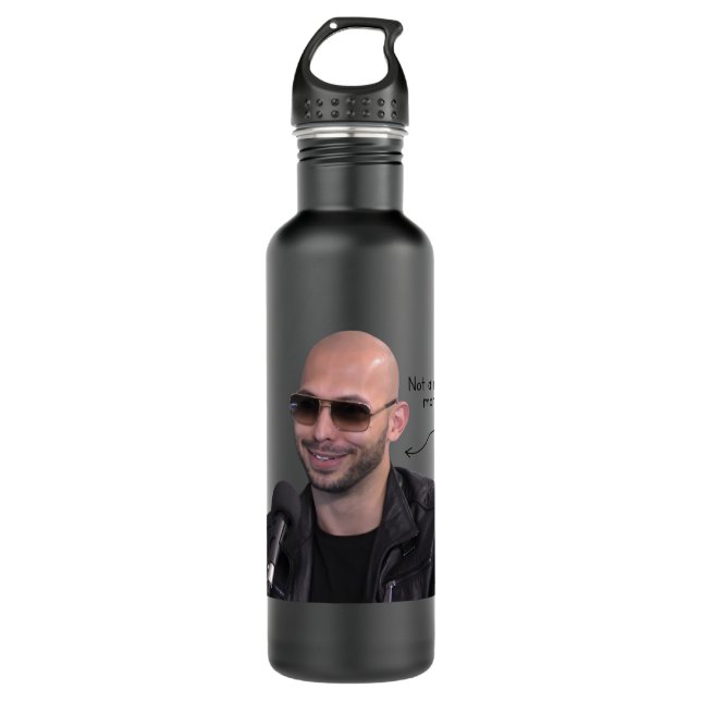 Botella De Agua Andrew Tate no es un verdadero hombre (Anverso)